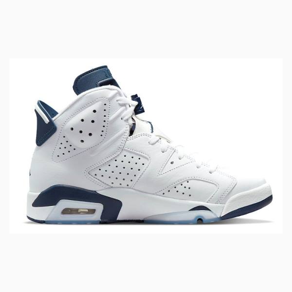 Nike Retro Midnight Koripallokengät Miesten Air Jordan 6 Valkoinen Laivastonsininen | JD-562QT