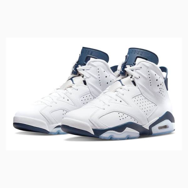 Nike Retro Midnight Koripallokengät Miesten Air Jordan 6 Valkoinen Laivastonsininen | JD-562QT