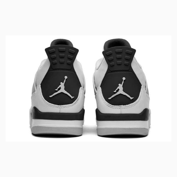 Nike Retro Military Black Koripallokengät Miesten Air Jordan 4 Valkoinen Hopea | JD-384DW
