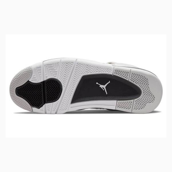 Nike Retro Military Black Koripallokengät Miesten Air Jordan 4 Valkoinen Hopea | JD-384DW