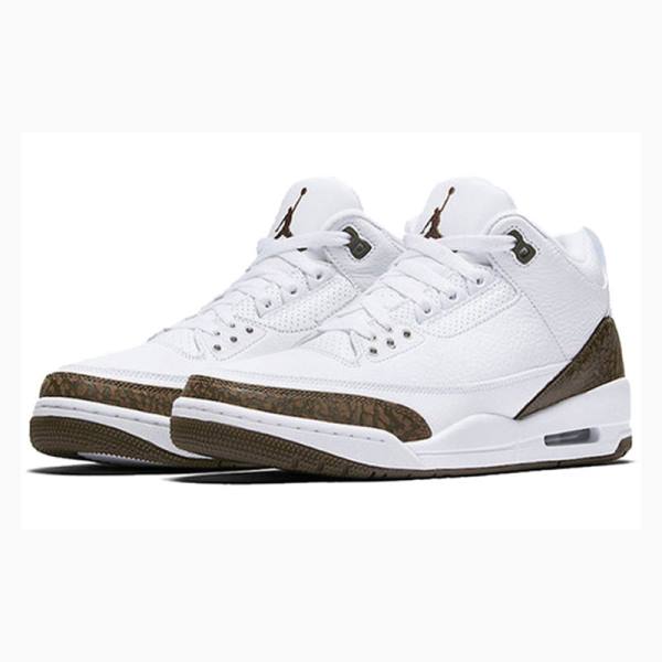 Nike Retro Mocha Koripallokengät Miesten Air Jordan 3 Valkoinen Ruskea | JD-258YC