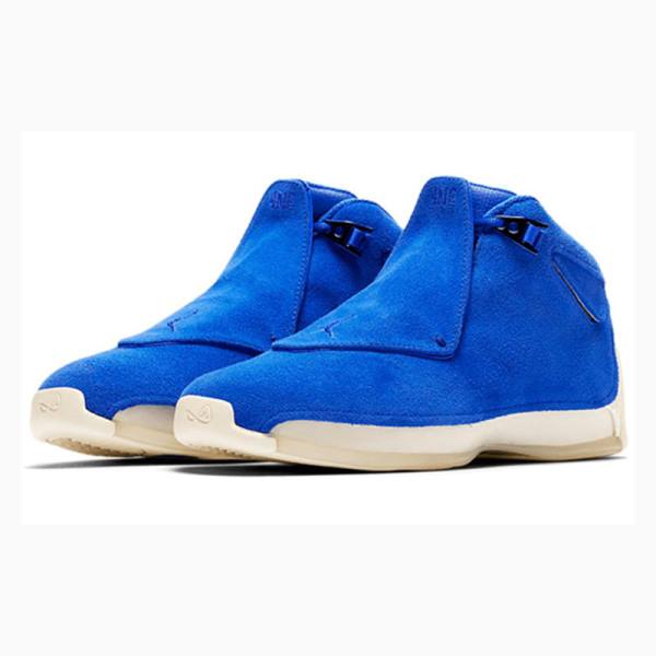 Nike Retro Mokka Koripallokengät Miesten Air Jordan 18 Sininen | JD-672RK