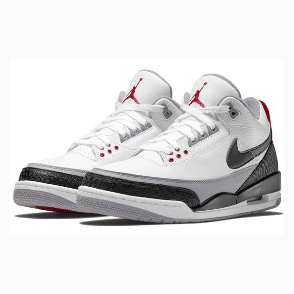 Nike Retro NRG Tinker Koripallokengät Miesten Air Jordan 3 Valkoinen Mustat Harmaat | JD-734VI