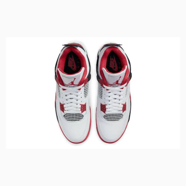 Nike Retro OG Fire Red Koripallokengät Miesten Air Jordan 4 Valkoinen Punainen | JD-370FP