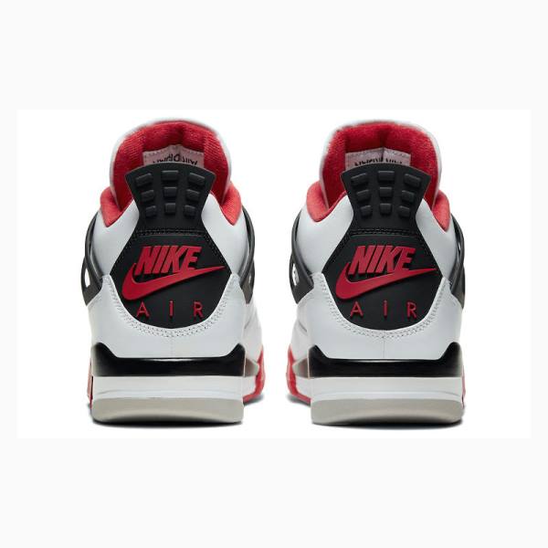 Nike Retro OG Fire Red Koripallokengät Miesten Air Jordan 4 Valkoinen Punainen | JD-370FP