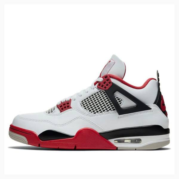 Nike Retro OG Fire Red Koripallokengät Miesten Air Jordan 4 Valkoinen Punainen | JD-370FP