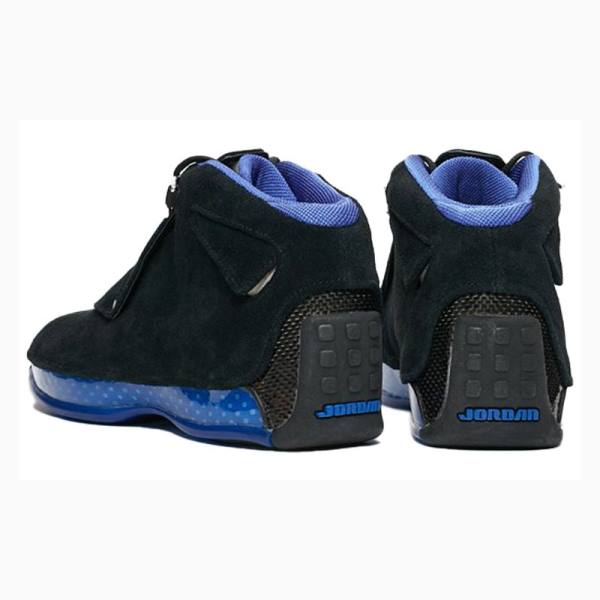 Nike Retro OG - Urheilu Royal Koripallokengät Miesten Air Jordan 18 Mustat Sininen | JD-486OZ