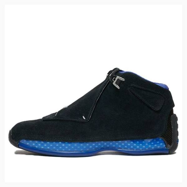 Nike Retro OG - Urheilu Royal Koripallokengät Miesten Air Jordan 18 Mustat Sininen | JD-486OZ