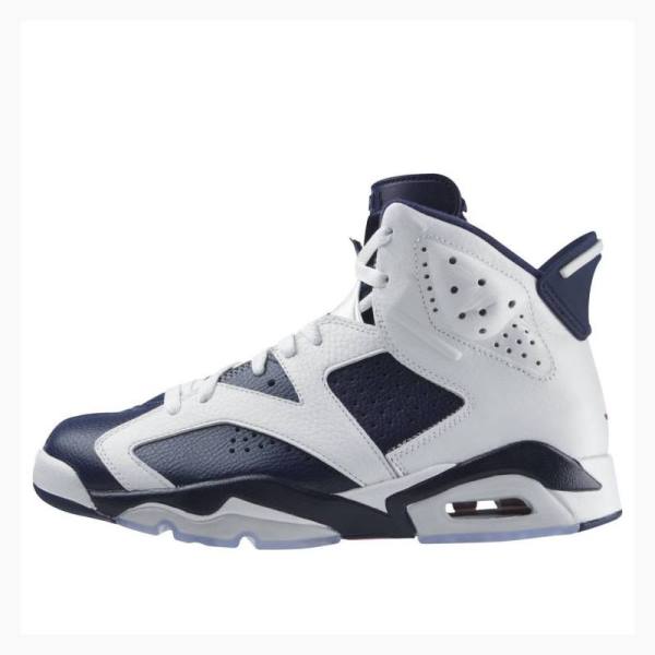 Nike Retro Olympic Koripallokengät Miesten Air Jordan 6 Valkoinen Laivastonsininen | JD-837UD