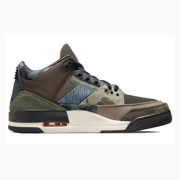 Nike Retro Patchwork Koripallokengät Miesten Air Jordan 3 Ruskea | JD-605QX