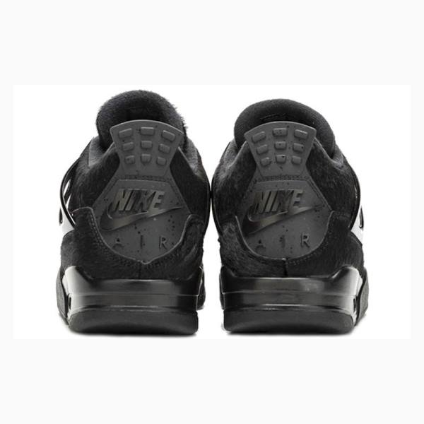 Nike Retro Pony Hair Koripallokengät Naisten Air Jordan 4 Mustat | JD-325UH