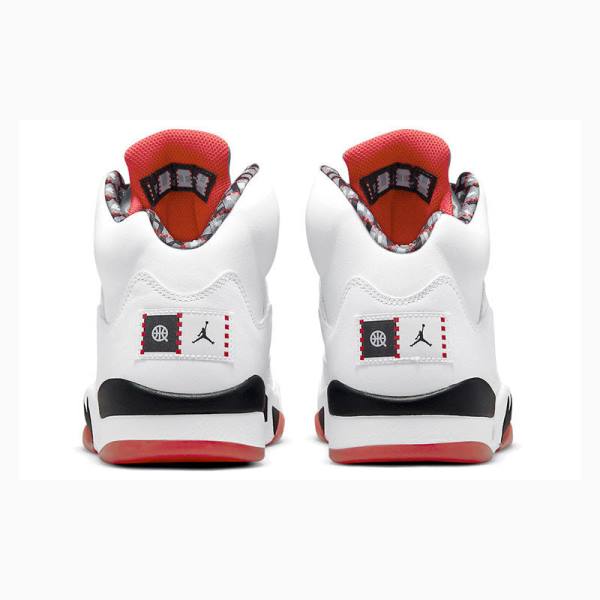 Nike Retro Quai 54 Koripallokengät Miesten Air Jordan 5 Valkoinen Punainen Hopea | JD-021AR