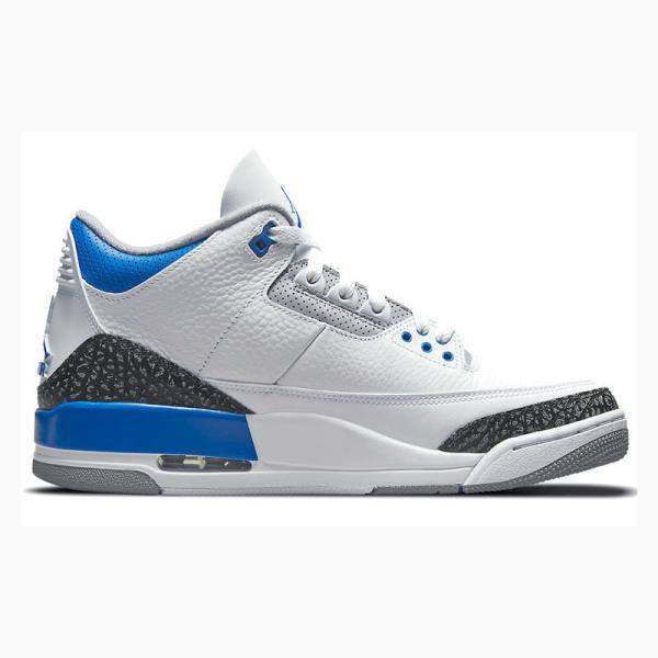Nike Retro Racer Koripallokengät Miesten Air Jordan 3 Valkoinen Sininen | JD-231ES