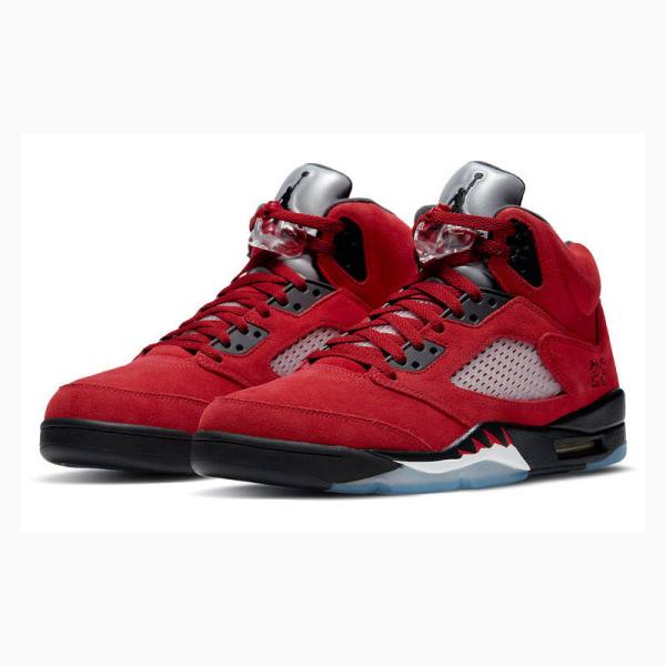 Nike Retro Raging Bull Koripallokengät Miesten Air Jordan 5 Punainen Mustat | JD-514ZE