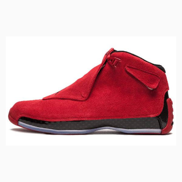 Nike Retro Red Mokka Koripallokengät Miesten Air Jordan 18 Punainen Mustat | JD-587AZ
