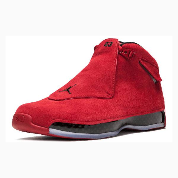 Nike Retro Red Mokka Koripallokengät Miesten Air Jordan 18 Punainen Mustat | JD-587AZ