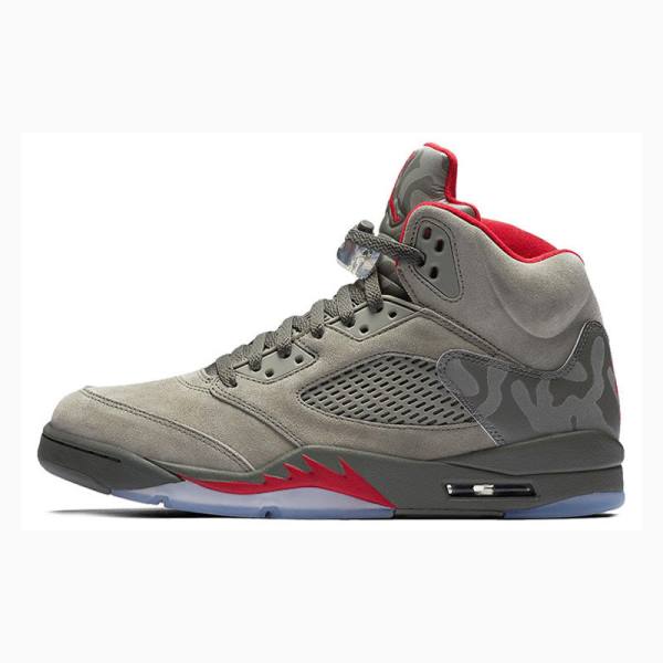 Nike Retro Reflective Camo Koripallokengät Miesten Air Jordan 5 Harmaat | JD-174QT
