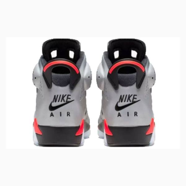 Nike Retro Reflective Infrared Koripallokengät Miesten Air Jordan 6 Hopea Mustat Punainen | JD-716FN