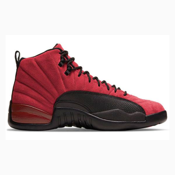 Nike Retro Reverse Flu Game Koripallokengät Miesten Air Jordan 12 Mustat Punainen | JD-379AP