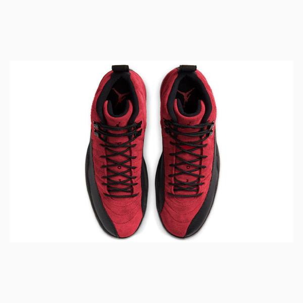 Nike Retro Reverse Flu Game Koripallokengät Miesten Air Jordan 12 Mustat Punainen | JD-379AP