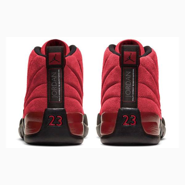 Nike Retro Reverse Flu Game Koripallokengät Miesten Air Jordan 12 Mustat Punainen | JD-379AP