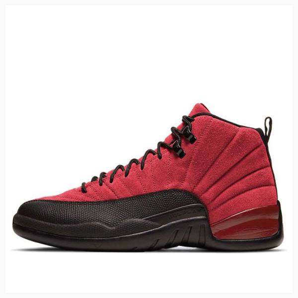 Nike Retro Reverse Flu Game Koripallokengät Miesten Air Jordan 12 Mustat Punainen | JD-379AP
