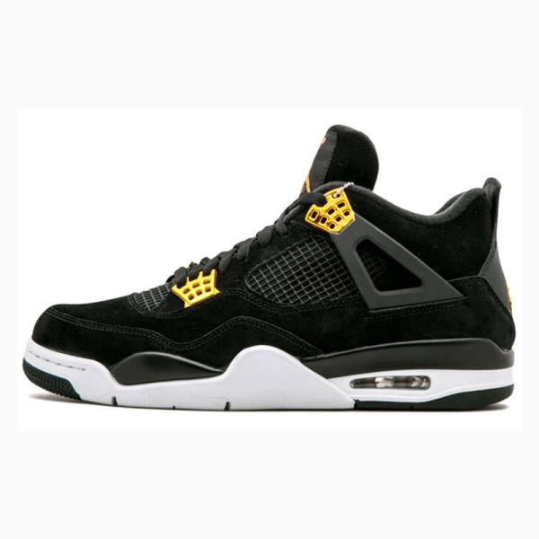 Nike Retro Royalty Koripallokengät Miesten Air Jordan 4 Mustat Keltainen | JD-743OG