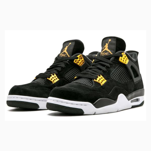 Nike Retro Royalty Koripallokengät Miesten Air Jordan 4 Mustat Keltainen | JD-743OG