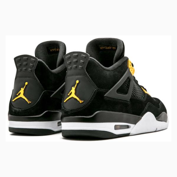 Nike Retro Royalty Koripallokengät Miesten Air Jordan 4 Mustat Keltainen | JD-743OG