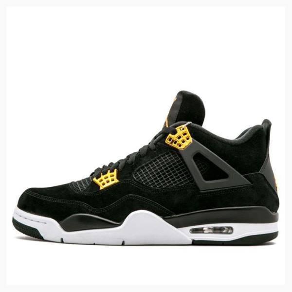 Nike Retro Royalty Koripallokengät Miesten Air Jordan 4 Mustat Keltainen | JD-743OG