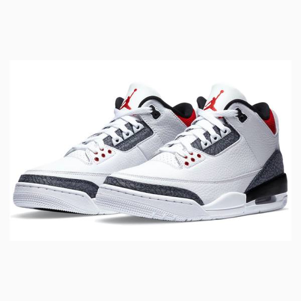 Nike Retro SE Fire Red Koripallokengät Miesten Air Jordan 3 Valkoinen Mustat Punainen | JD-792DR