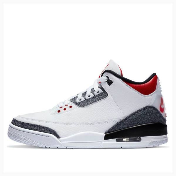 Nike Retro SE Fire Red Koripallokengät Miesten Air Jordan 3 Valkoinen Mustat Punainen | JD-792DR