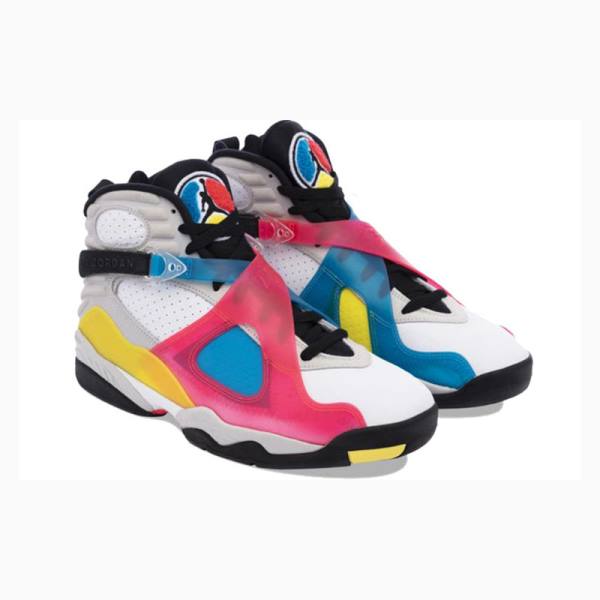 Nike Retro SE Koripallokengät Miesten Air Jordan 8 Valkoinen Punainen Keltainen | JD-762EB