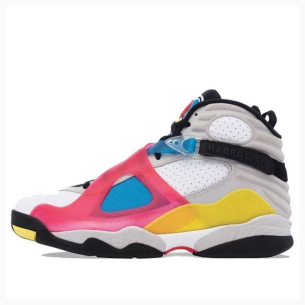 Nike Retro SE Koripallokengät Miesten Air Jordan 8 Valkoinen Punainen Keltainen | JD-762EB