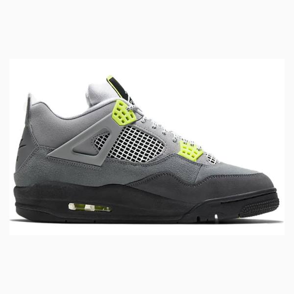 Nike Retro SE 'Neon 95' Neon Koripallokengät Miesten Air Jordan 4 Harmaat Vihreä | JD-509ER