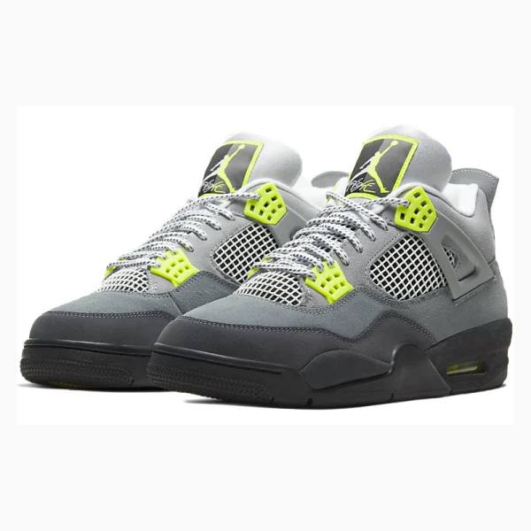 Nike Retro SE 'Neon 95' Neon Koripallokengät Miesten Air Jordan 4 Harmaat Vihreä | JD-509ER