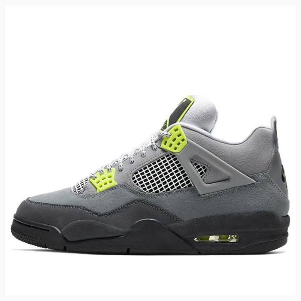 Nike Retro SE \'Neon 95\' Neon Koripallokengät Miesten Air Jordan 4 Harmaat Vihreä | JD-509ER