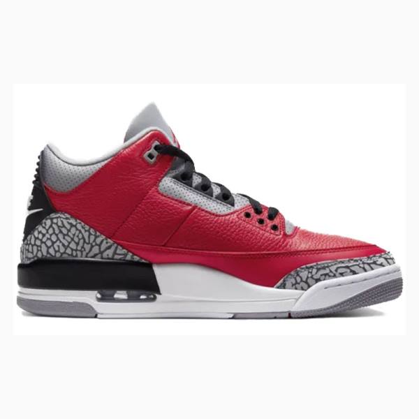 Nike Retro SE Unite Fire Koripallokengät Miesten Air Jordan 3 Punainen Harmaat | JD-824PN