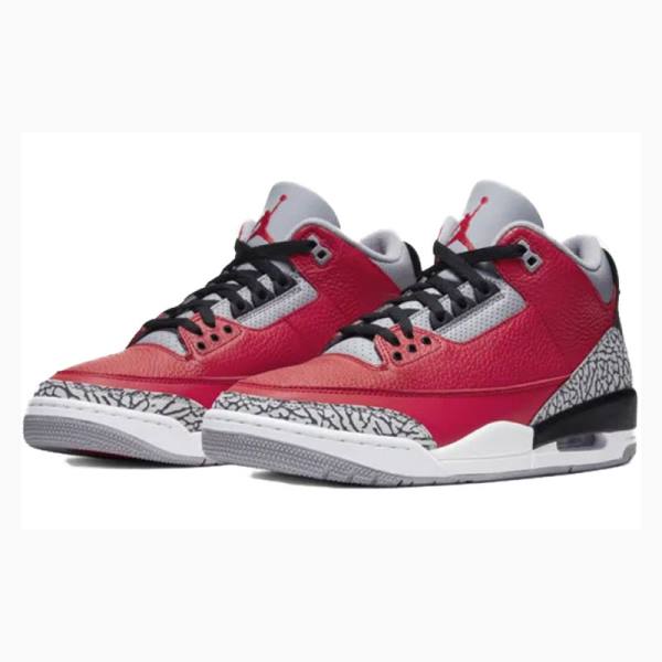 Nike Retro SE Unite Fire Koripallokengät Miesten Air Jordan 3 Punainen Harmaat | JD-824PN
