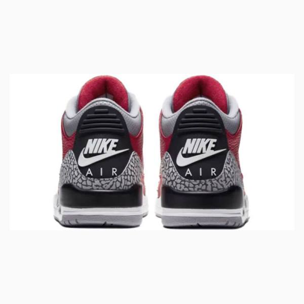 Nike Retro SE Unite Fire Koripallokengät Miesten Air Jordan 3 Punainen Harmaat | JD-824PN
