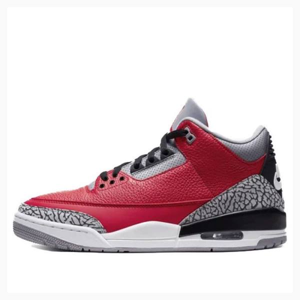 Nike Retro SE Unite Fire Koripallokengät Miesten Air Jordan 3 Punainen Harmaat | JD-824PN