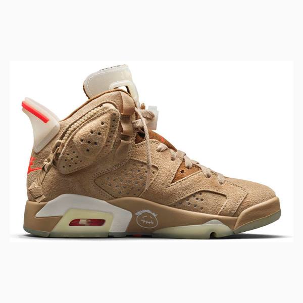 Nike Retro SP Travis Scott British Koripallokengät Miesten Air Jordan 6 Khaki | JD-832DC