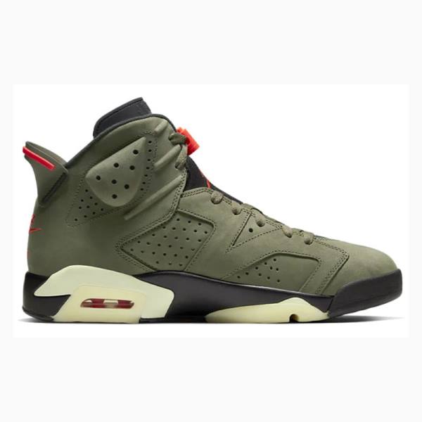 Nike Retro SP Travis Scott – Medium Koripallokengät Miesten Air Jordan 6 Oliivinvihreä | JD-485VD