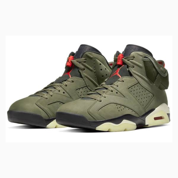 Nike Retro SP Travis Scott – Medium Koripallokengät Miesten Air Jordan 6 Oliivinvihreä | JD-485VD