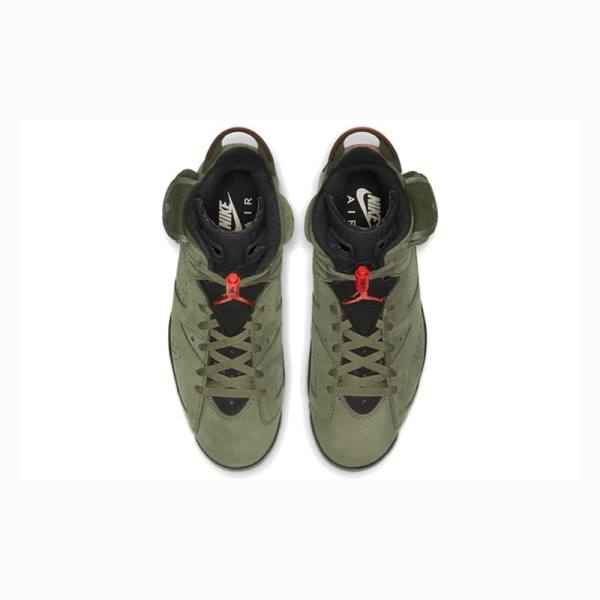 Nike Retro SP Travis Scott – Medium Koripallokengät Miesten Air Jordan 6 Oliivinvihreä | JD-485VD