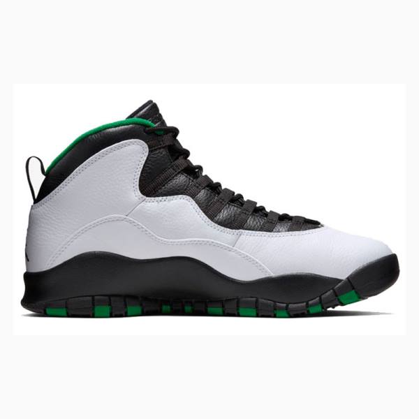 Nike Retro Seattle Koripallokengät Miesten Air Jordan 10 Vihreä Mustat Valkoinen | JD-250RT
