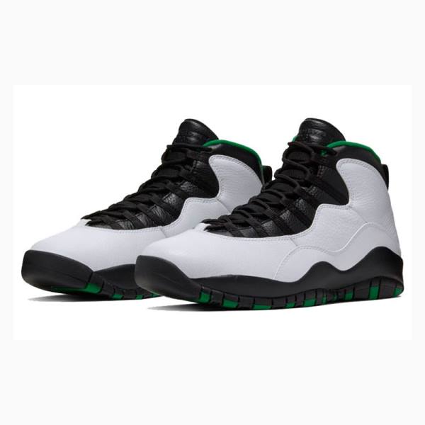 Nike Retro Seattle Koripallokengät Miesten Air Jordan 10 Vihreä Mustat Valkoinen | JD-250RT