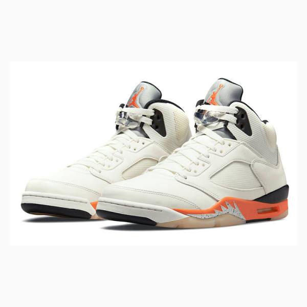 Nike Retro Shattered Backboard Koripallokengät Miesten Air Jordan 5 Valkoinen Oranssi | JD-876GP