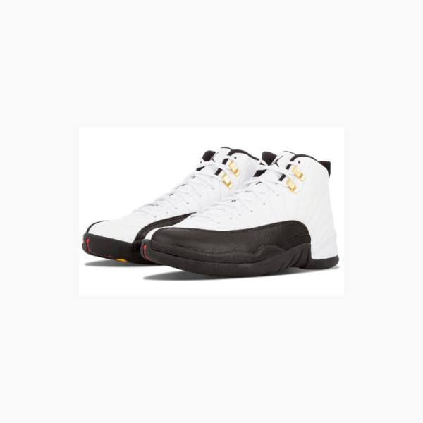 Nike Retro Taxi Koripallokengät Miesten Air Jordan 12 Valkoinen Mustat | JD-657NQ
