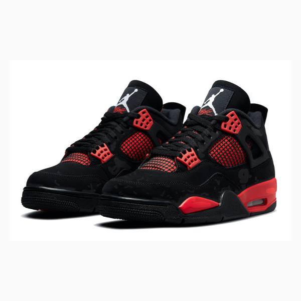 Nike Retro Thunder Koripallokengät Miesten Air Jordan 4 Mustat Punainen | JD-738ZV